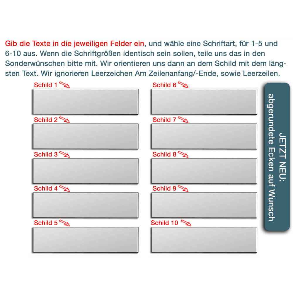 Klingelschild Selbstklebend - Filigravo®