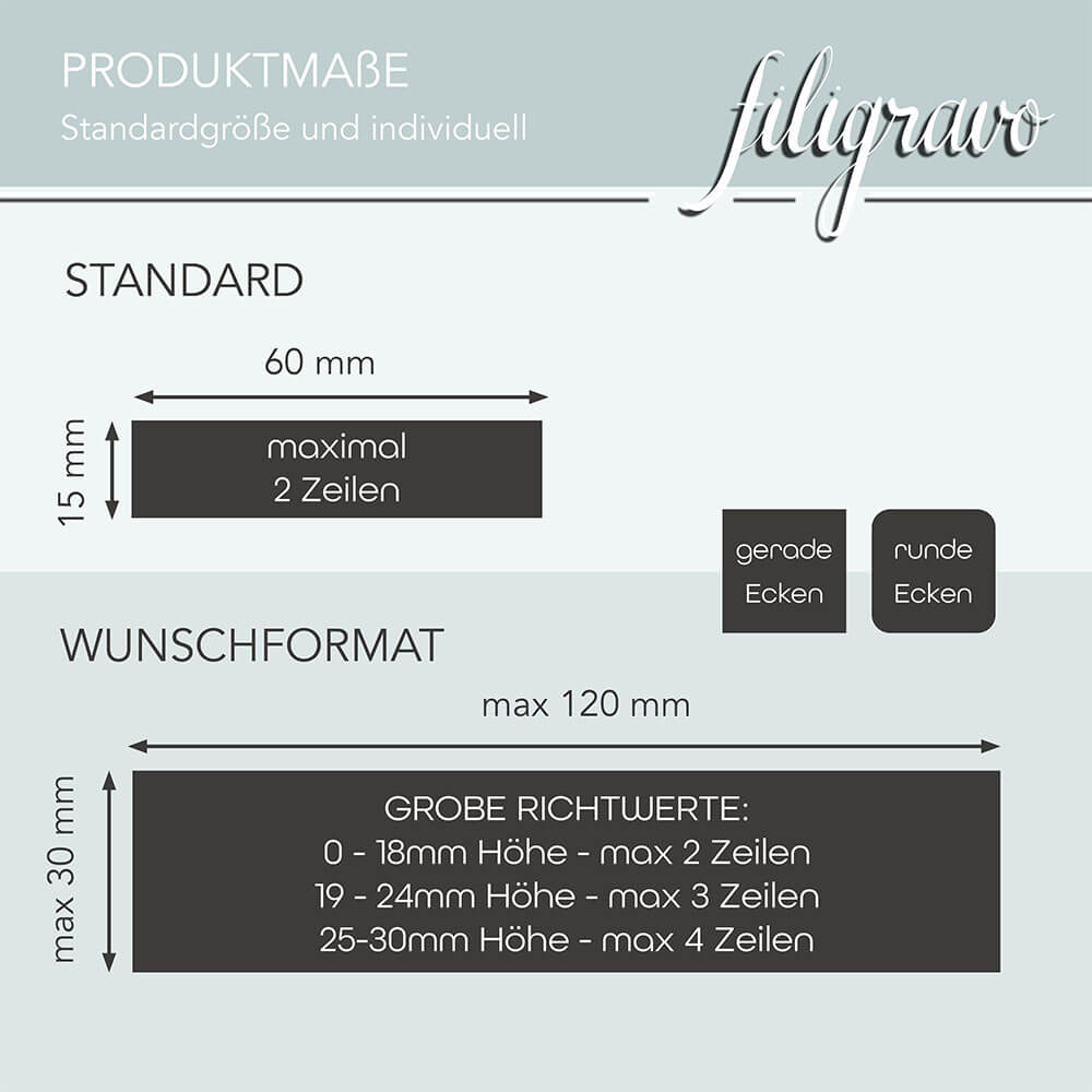 Klingelschild Selbstklebend - Filigravo®