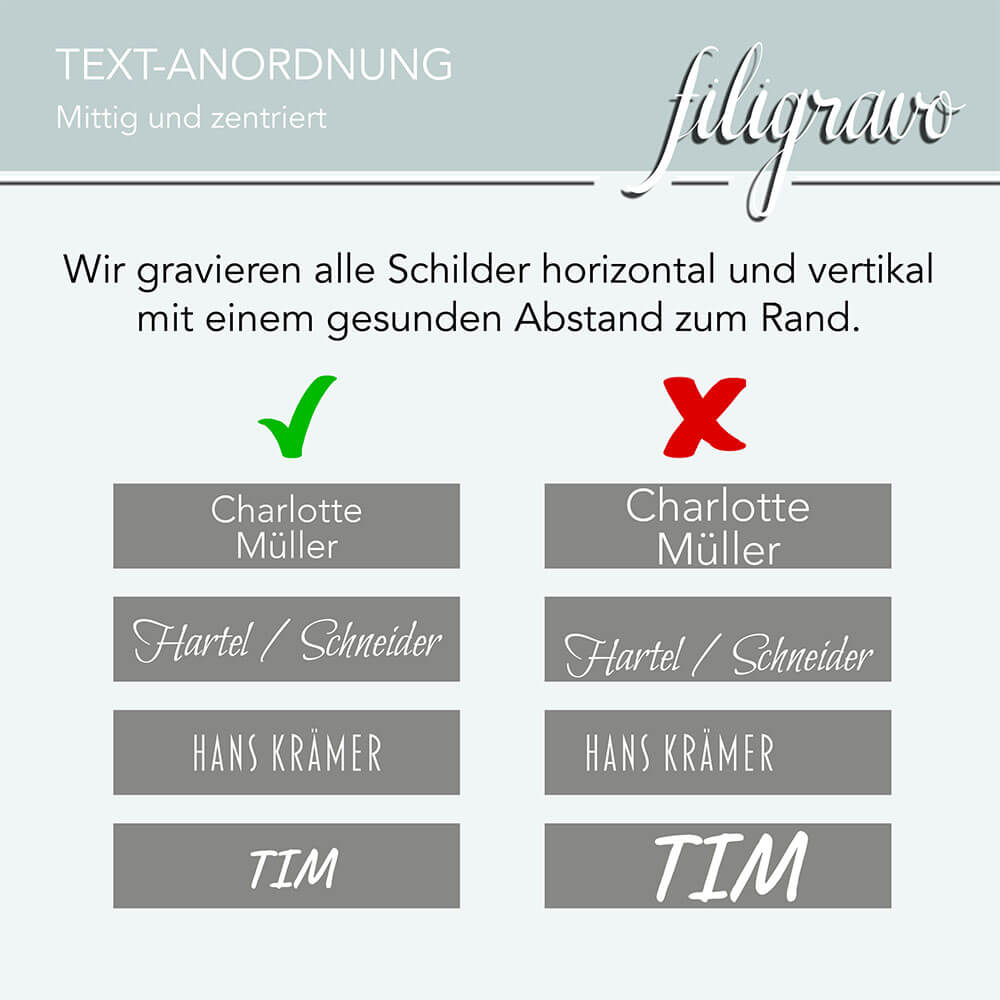 Klingelschild Selbstklebend - Filigravo®