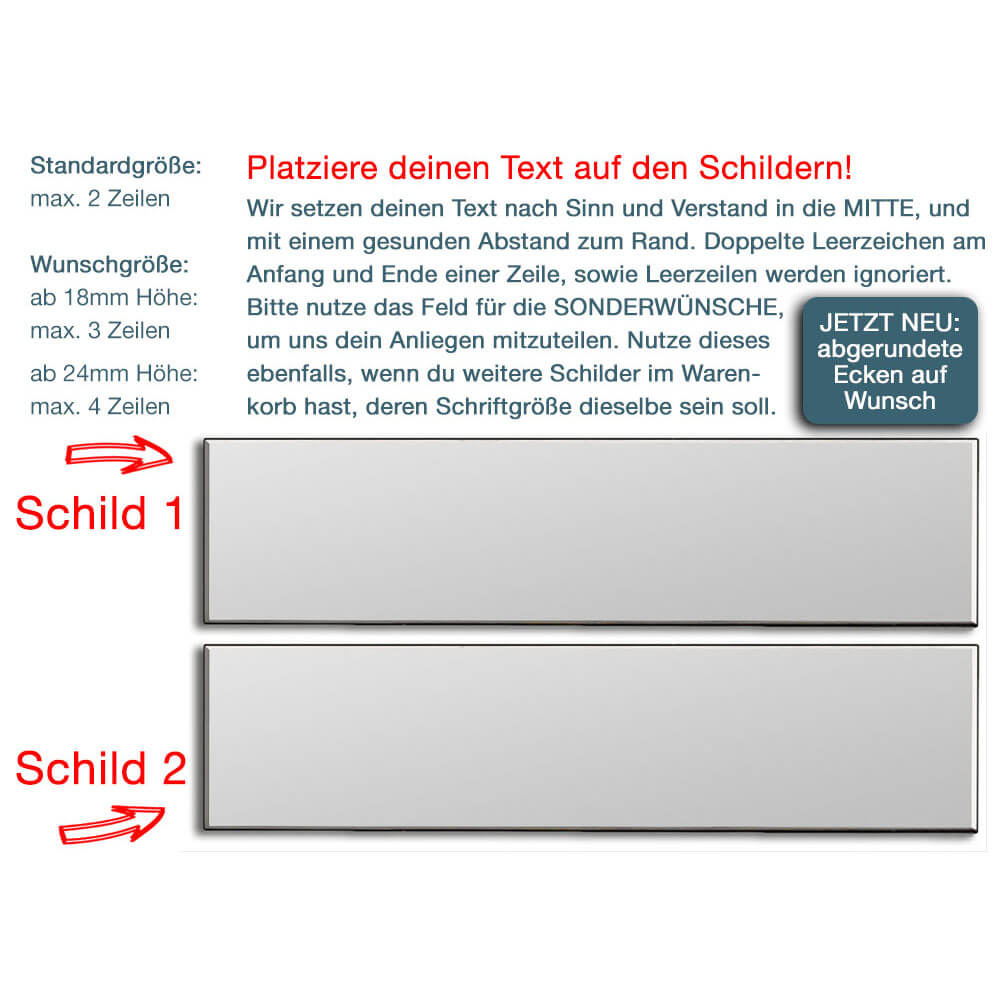 Klingelschild Selbstklebend - Filigravo®